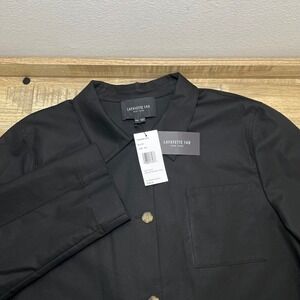 LAFAYETTE 148 NEW YORK Cotton Blend Utility Shirt Jacket Shacket Women XXL Black